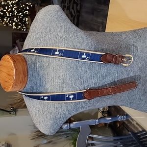 South Carolina belt with palm tree and moon leather/cloth